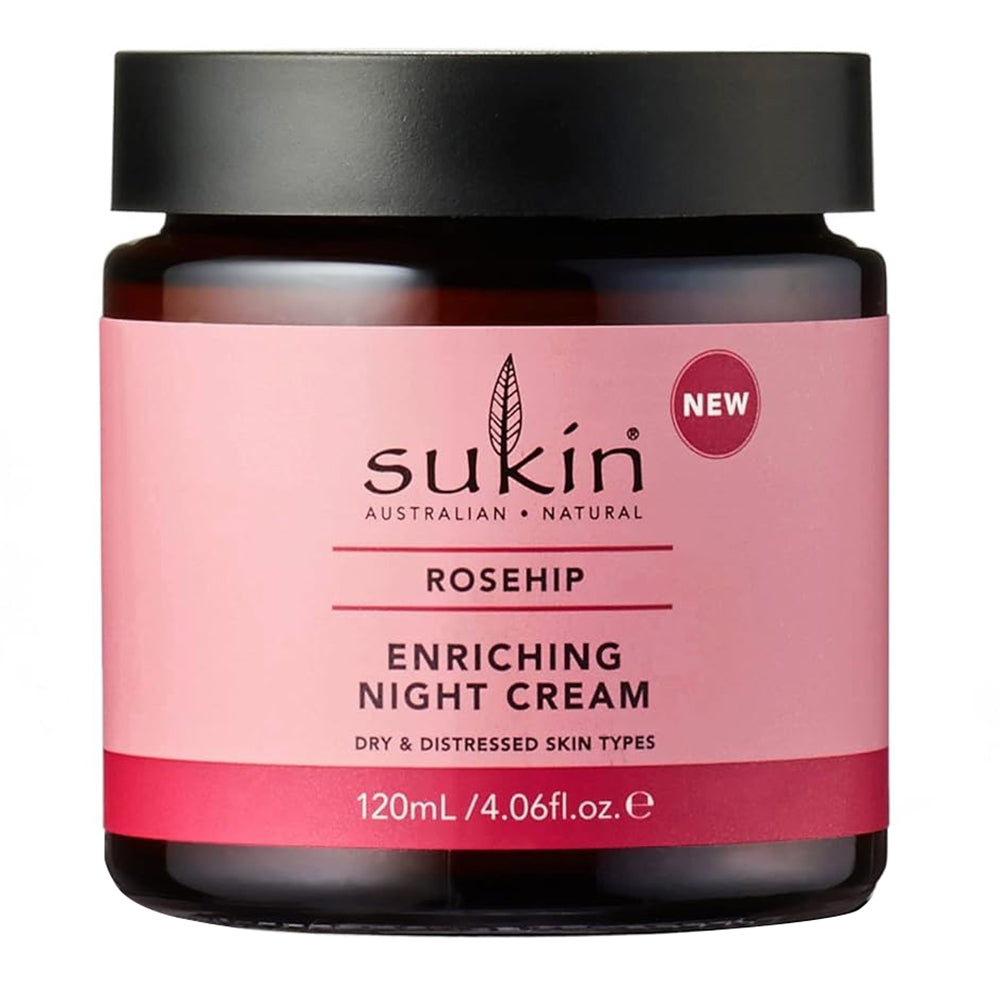 Sukin Rosehip Enriching Night Cream for Nourishing Repairing and Restoring Skin Overnight 4.06Oz (120ml)